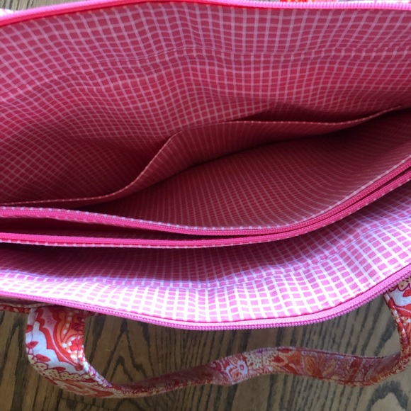 Vera Bradley Bags Vera Bradley Pink Sorbet Zip Top Tote With Interior Zippers Poshmark